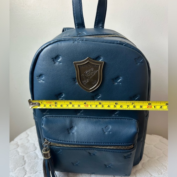 Harry Potter Ravenclaw Crest Embossed Faux Leather Mini Backpack Bioworld EUC - Picture 10 of 10